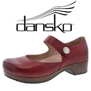 Dansko Red Mary Jane Leather Clog size 40
